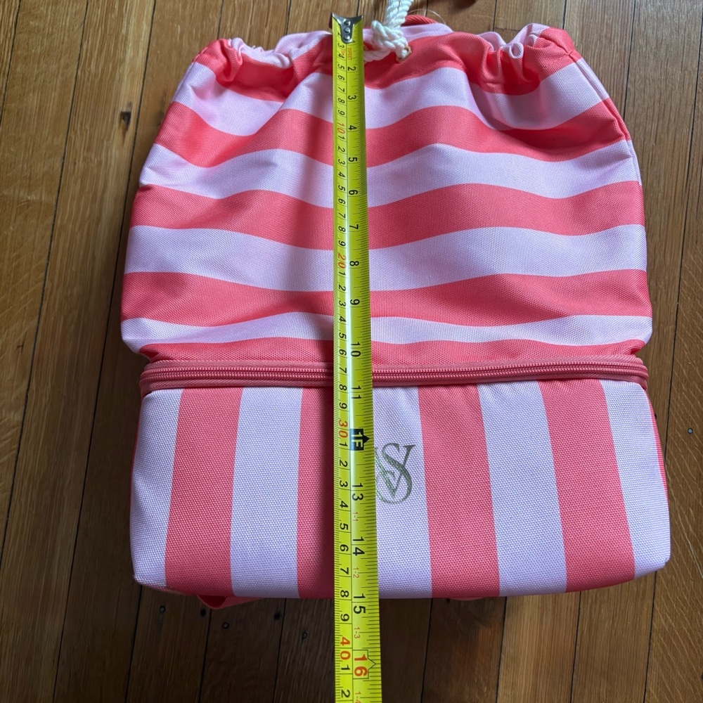 Victoria's Secret Pink Striped Backpack - Picture 3 of 5